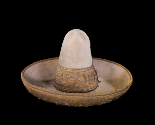 Sombrero con Copa Piloncillo de Pelo de Nutria con galón Francés