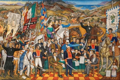 Altarbild "La Independencia" Schloss Chapultepec. Autor: Juan O'Gorman Nationales Institut für Anthropologie und Geschichte http://mediateca.inah.gob.mx/